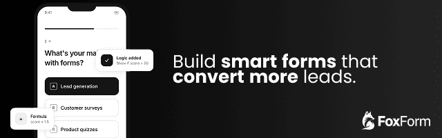 Build smart forms that convert more leads - FoxForm